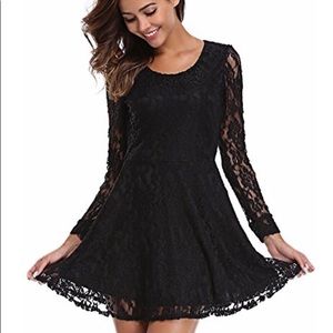 Cream colored vintage looking lace, mini dress